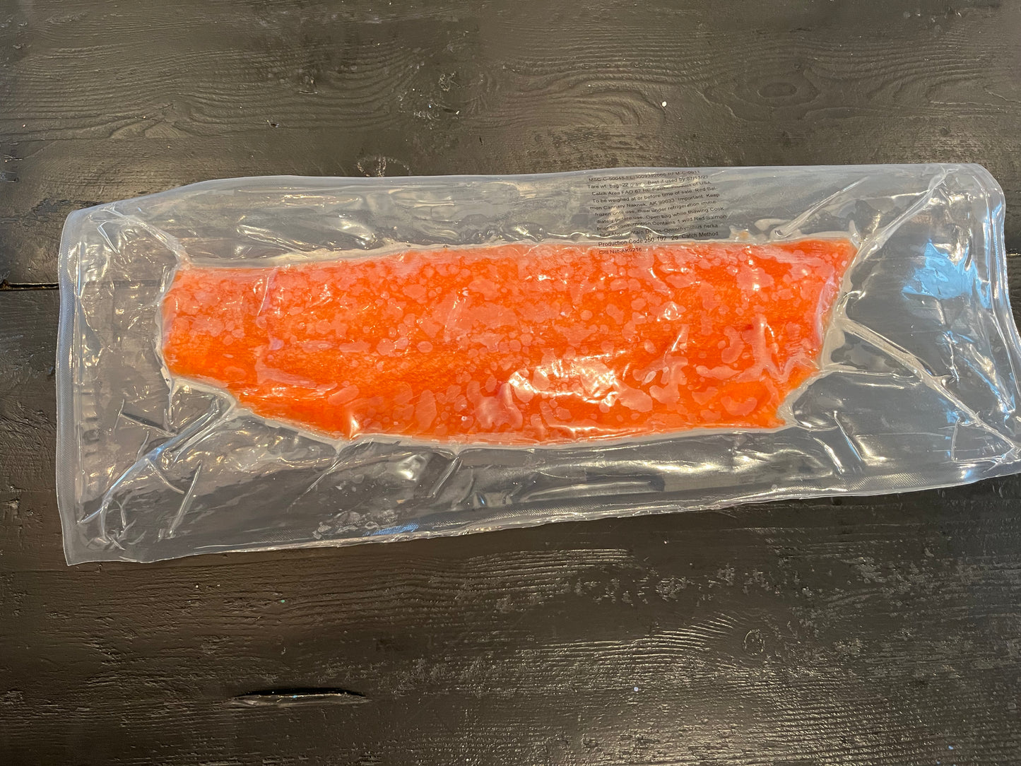 10 lb box of frozen sockeye salmon fillets
